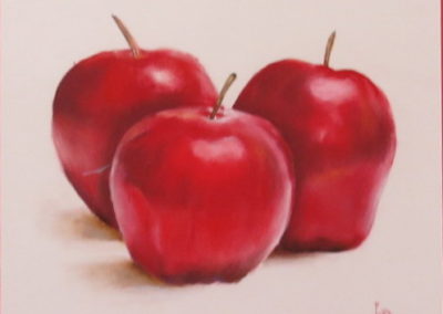 LINDA DUDLEY - THREE RED APPLES